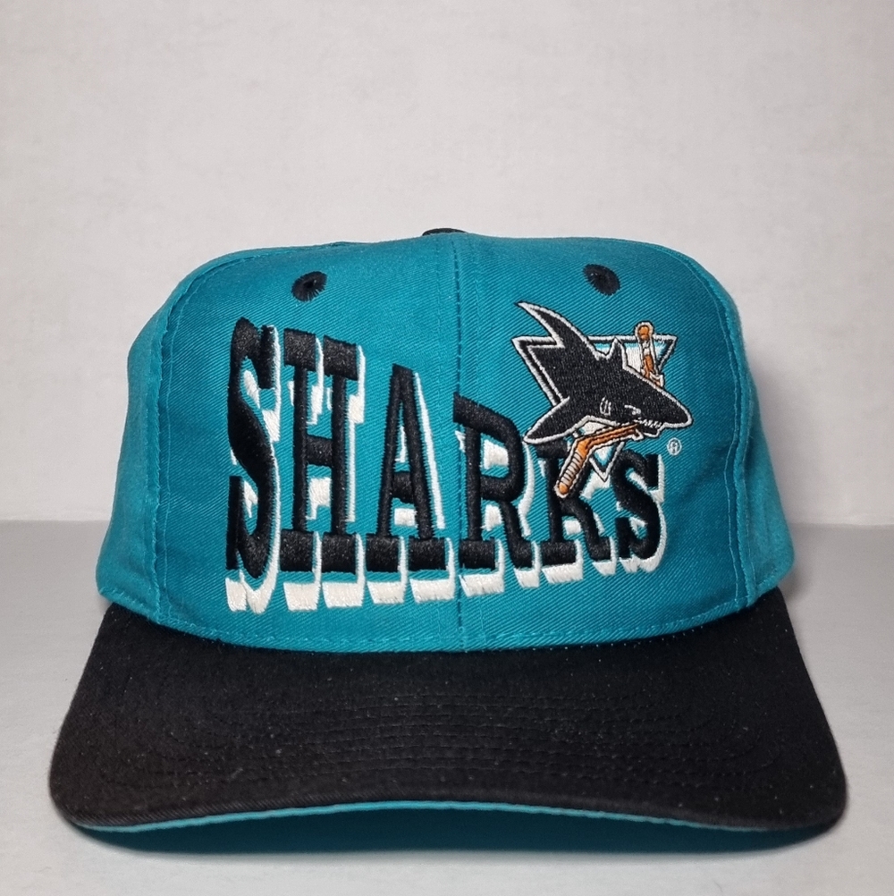 Vintage 90s San Jose Sharks The Game Hat Cap Snapback NHL 🔥